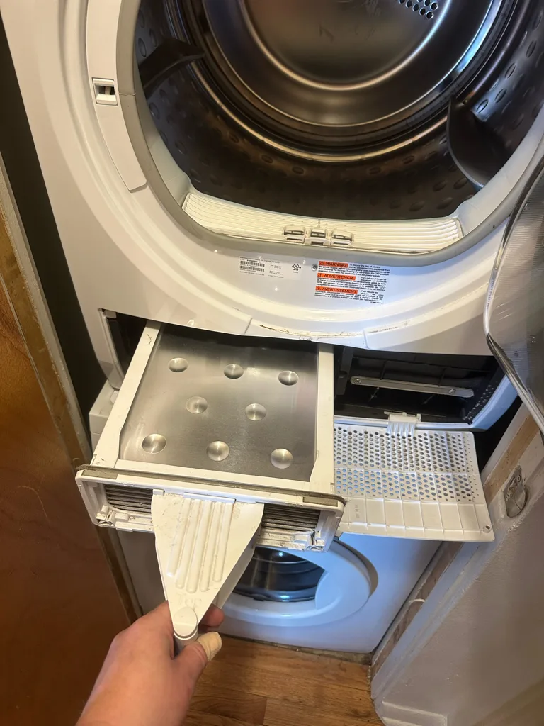 Condenser pulled out of an Electrolux ventless dryer