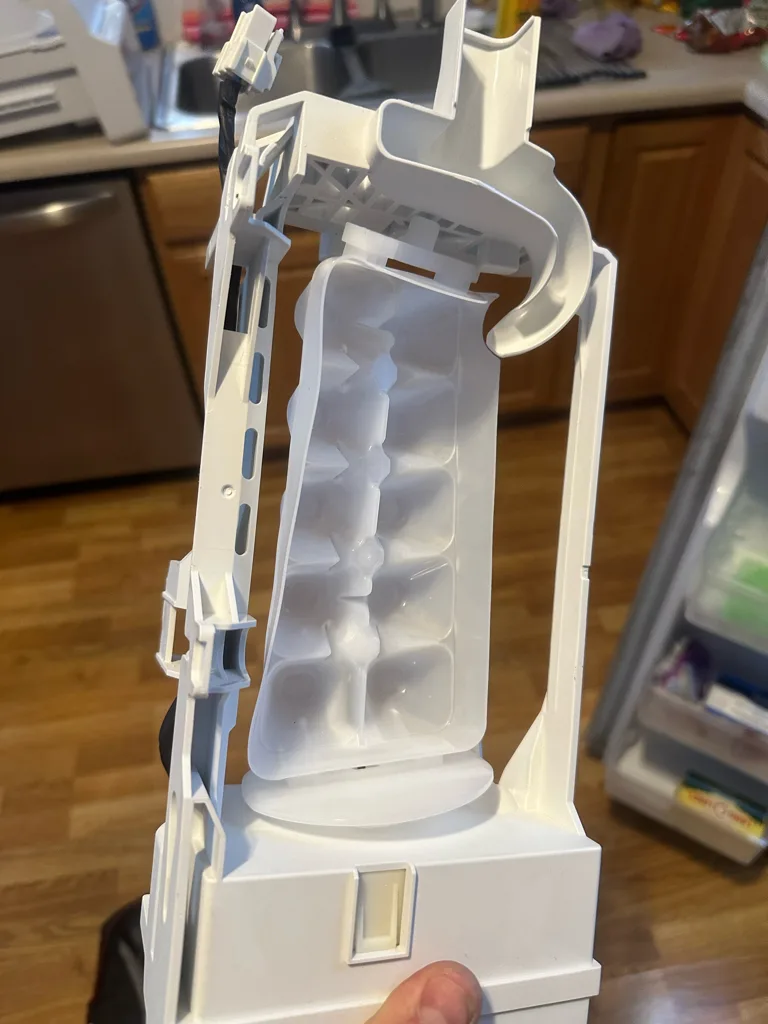 Ice maker removed from a Frigidaire refrigerator