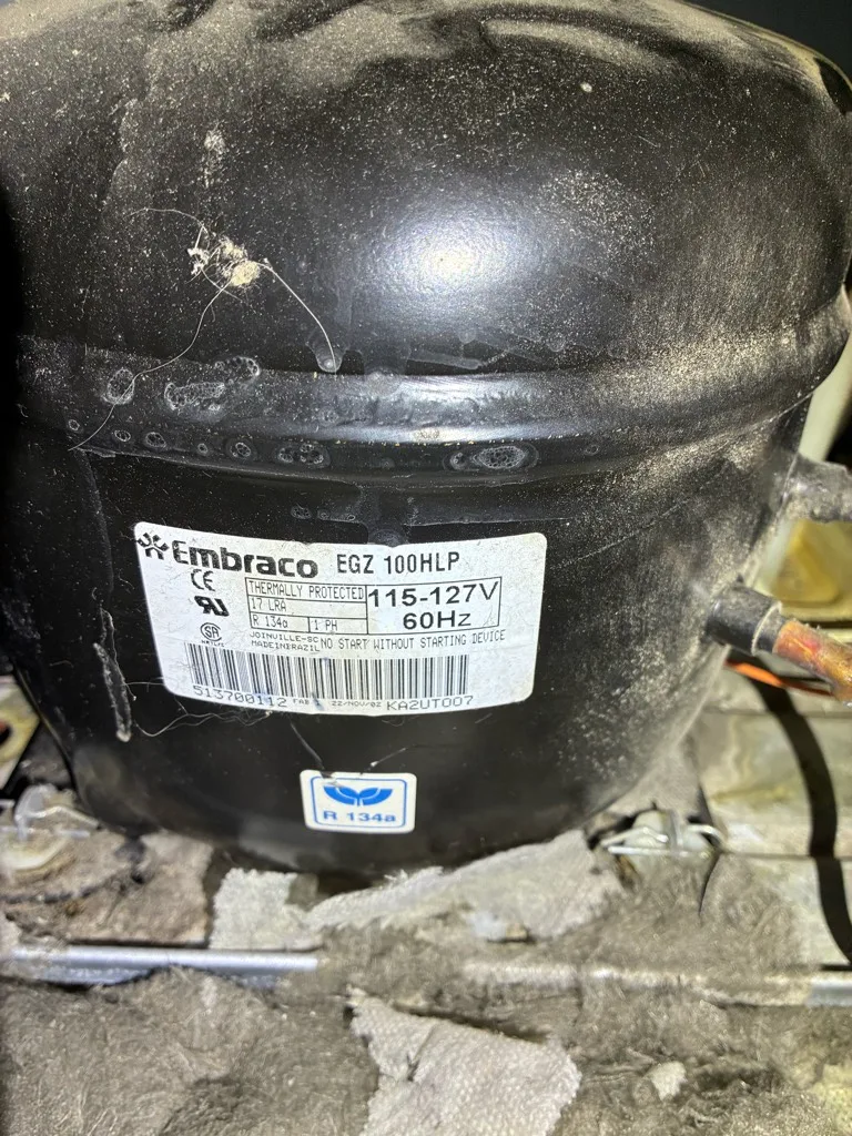 Compressor of a JennAir side-by-side refrigerator