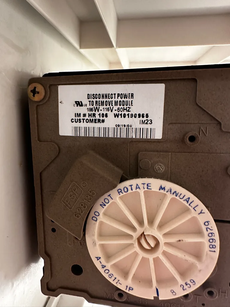Ice maker module inside a Kenmore freezer