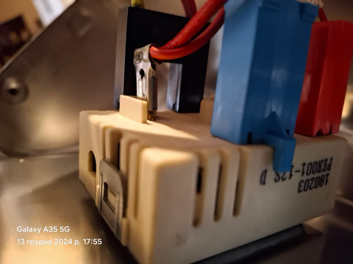 Burner switch removed from an LG range