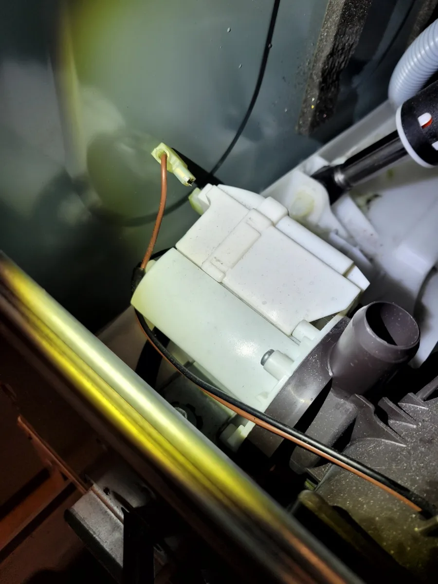 Drain pump inside an LG front-load washer