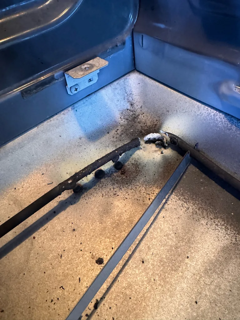 Bake element being replaced in a Maytag oven