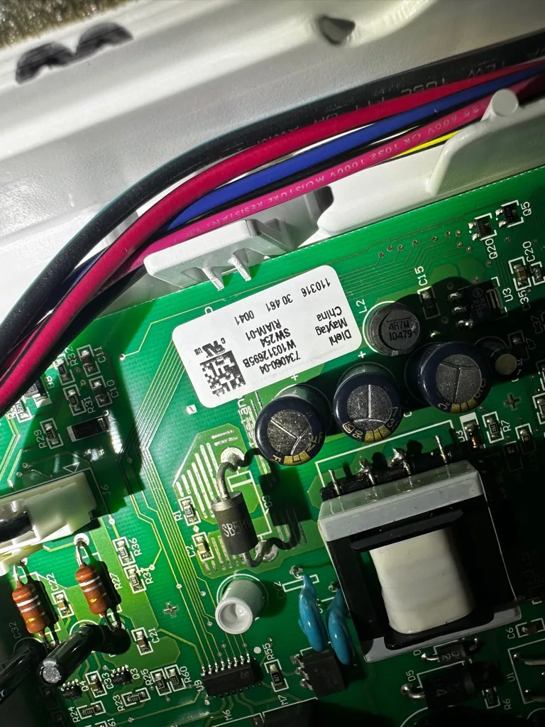 Main control board of a Maytag refrigerator that kept cycling on and off