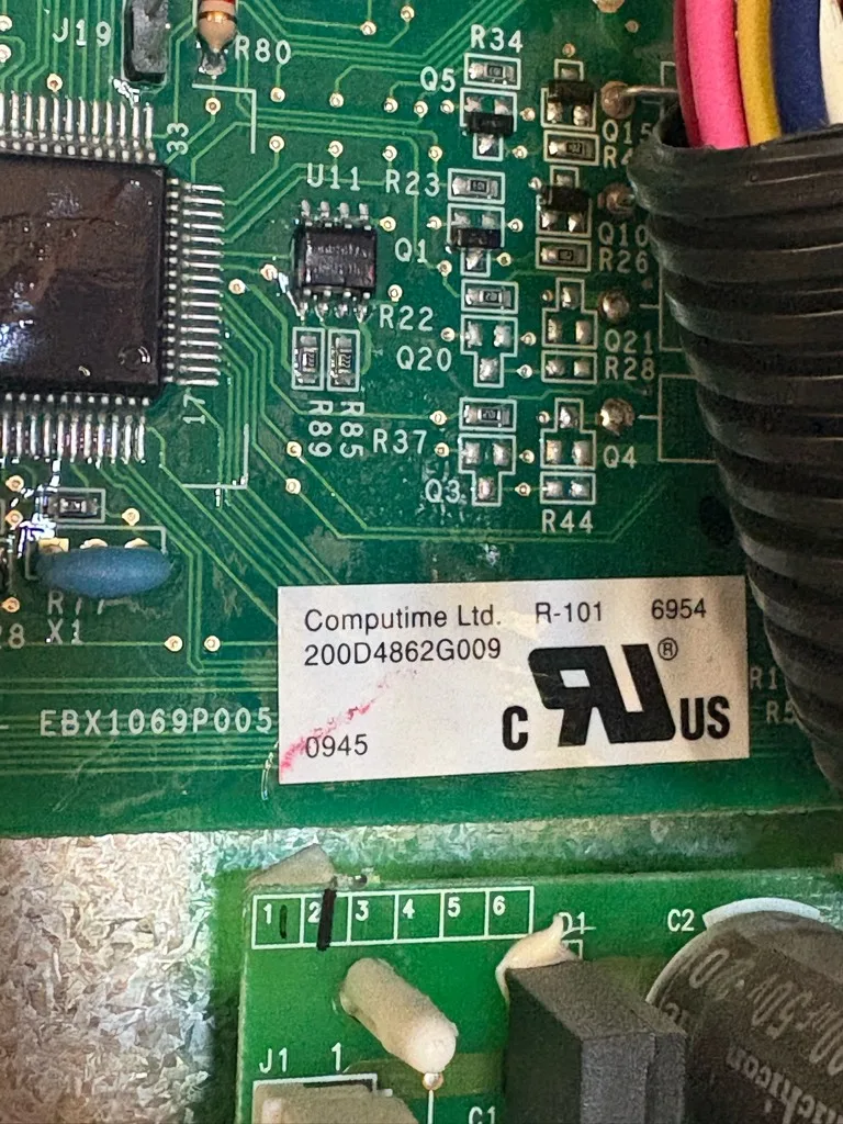 Control board of a Monogram refrigerator that was not cooling