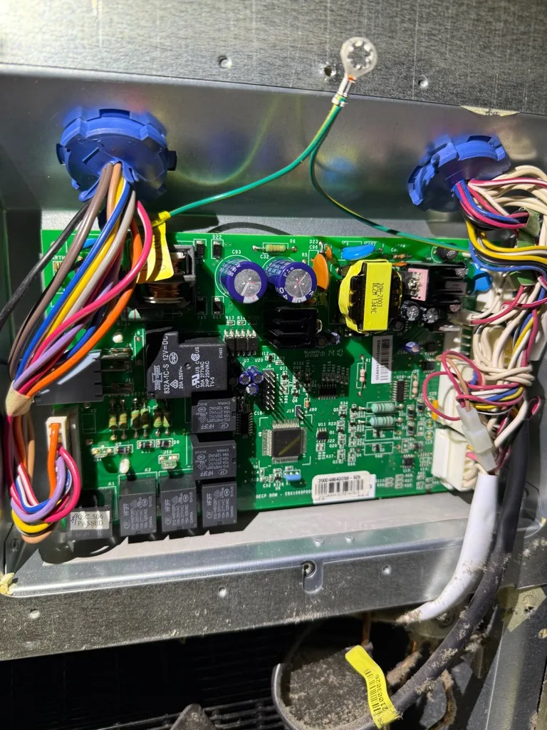 Main control board of a Monogram side-by-side refrigerator