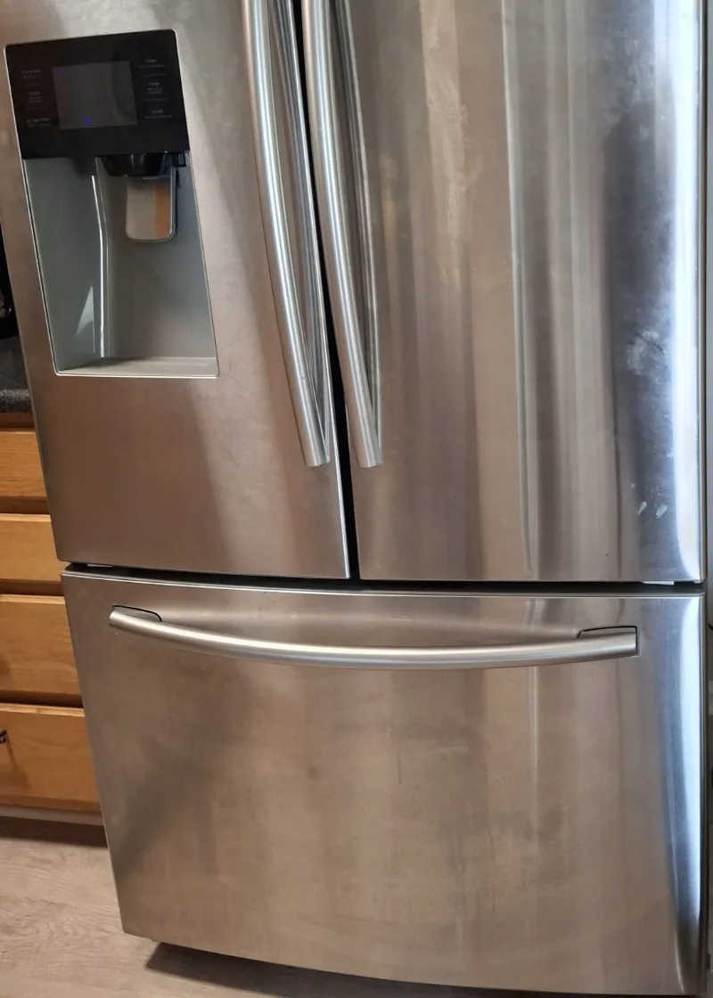 Samsung French-door refrigerator in a Denver-area kitchen before diagnosis
