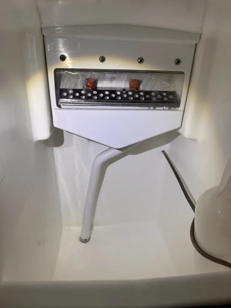 Ice maker inside the freezer of a Sub-Zero refrigerator