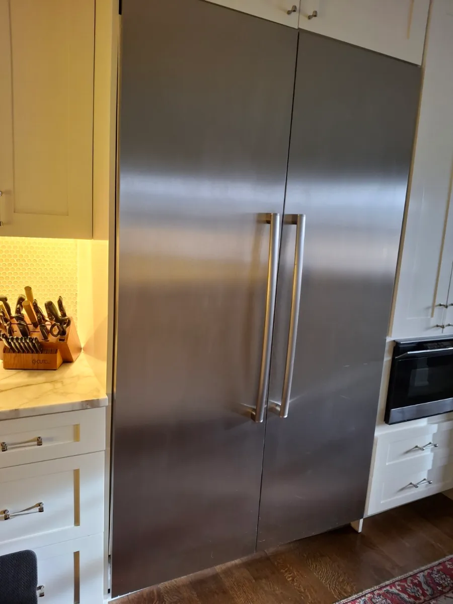 Thermador built-in column refrigerator in a Denver-area kitchen