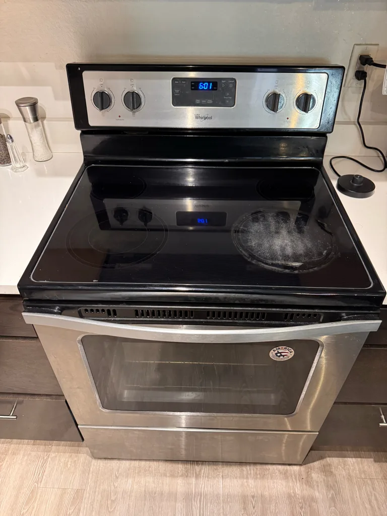 Whirlpool electric range with a new bake element