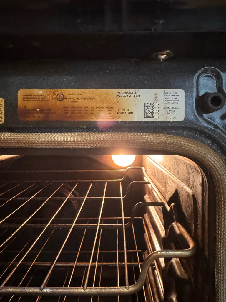 Whirlpool oven lit and heating after a repair