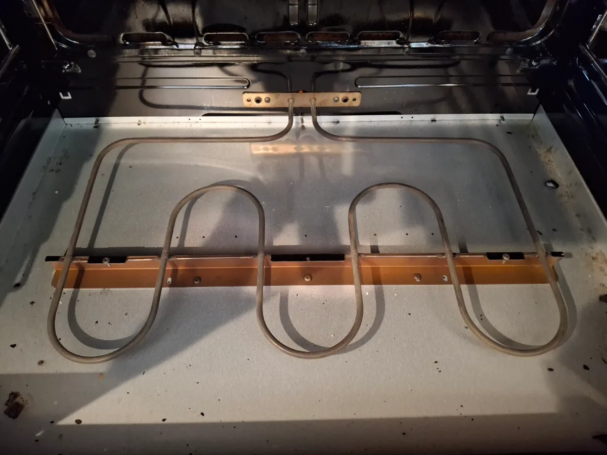 Lower heating element inside a ZLINE range oven