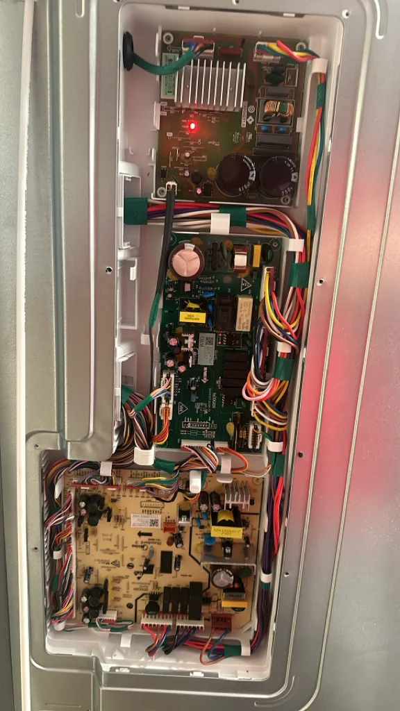 Control boards inside a ZLINE refrigerator